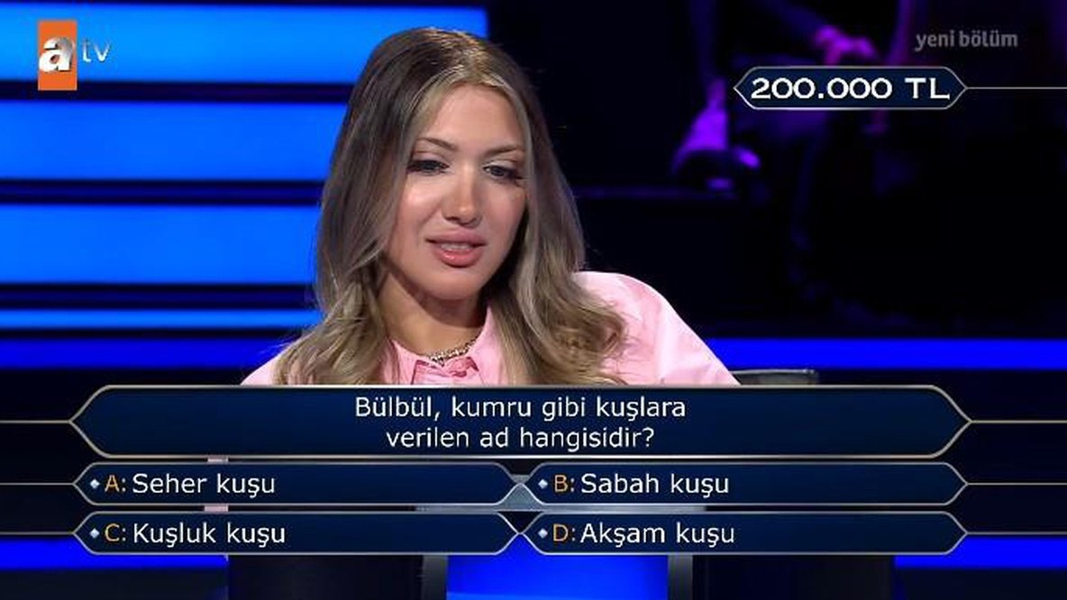 Bülbül kumru gibi kuşlara verilen ad nedir? Kim Milyoner Olmak İster 200 bin TL'lik soru