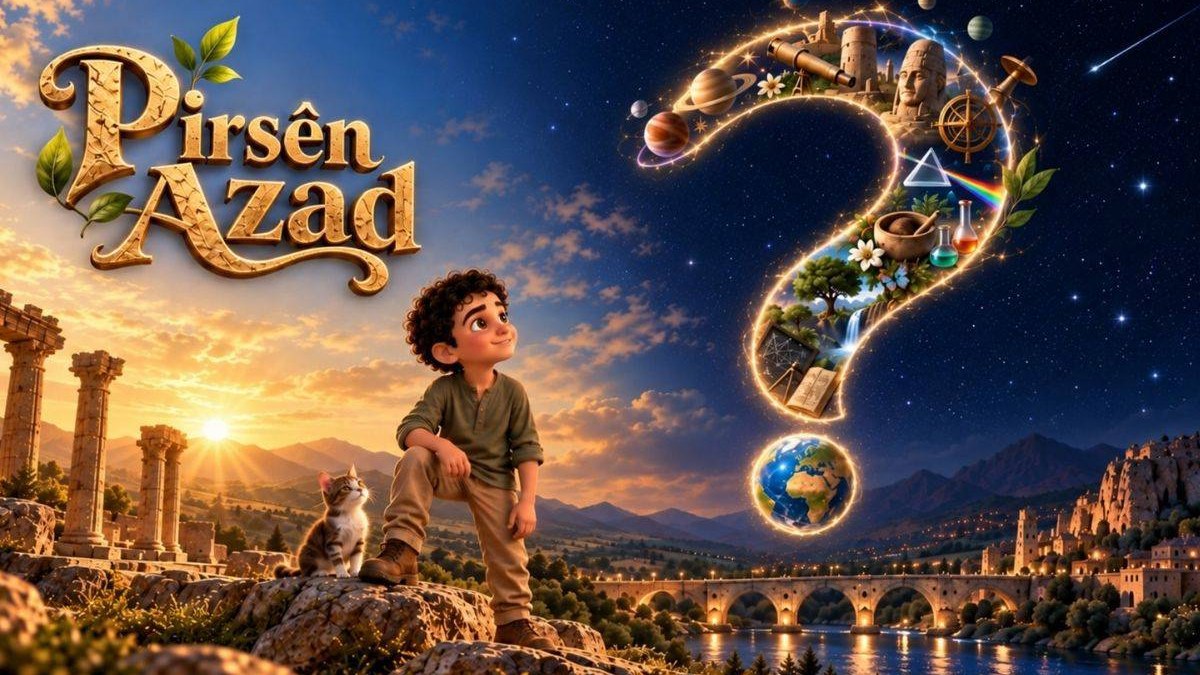 Kürtçe yapay zeka animasyon dizisi Pirsên Azad Zarok TV'de başlıyor